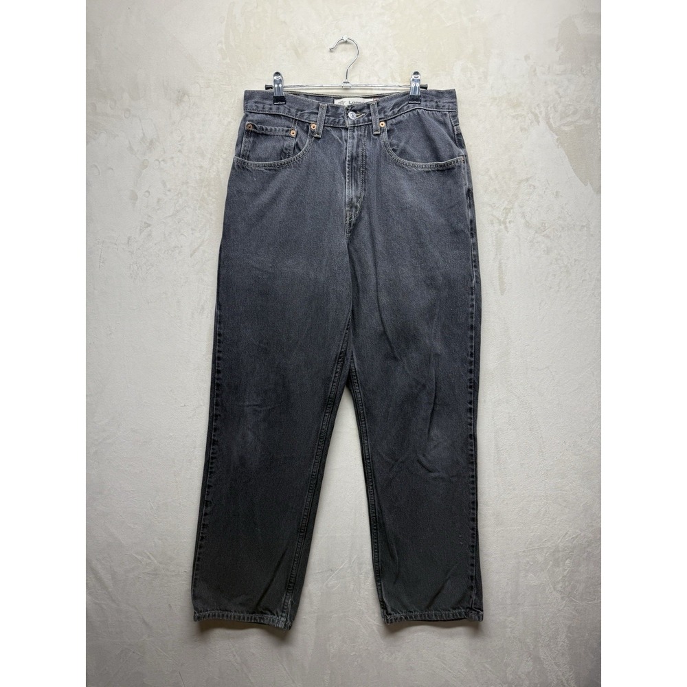 VTG Y2K Levis 569 Loose Straight Jeans Mens 29x32 S Student Faded Black Denim